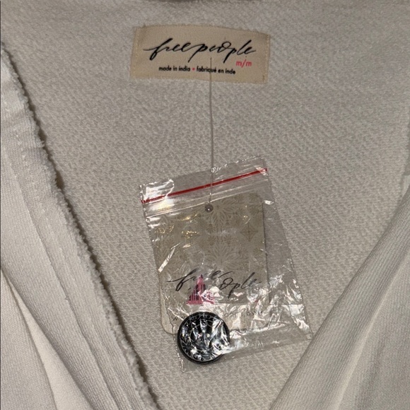 FP White Hooded Button-Up Dress with Lace Details - Picture 15 of 16